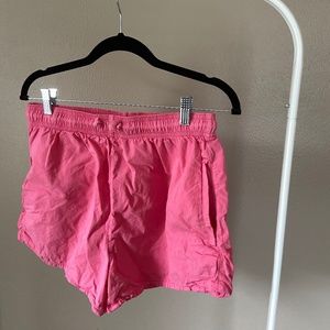 Hot Pink Athletic Short Swimsuit Coverup